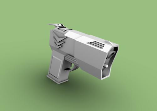 Low Poly Sci-Fi Pistol preview image